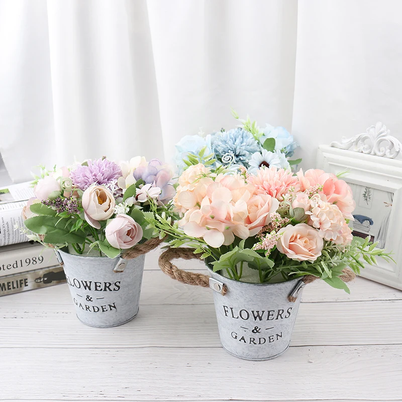 Artificial Flower Set(Flower+Vase) Plants Potted Wedding Home Party Decoration | Дом и сад
