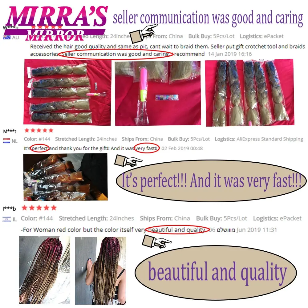 Mirra's зеркальные синтетические плетеные волосы для наращивания длинные кроше с Омбре волосы розовые Джамбо косы наращивание волос три/два тона зеленый