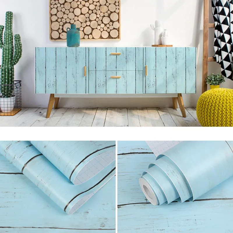 Винтажные обои из старого дерева самоклеющиеся водонепроницаемые ПВХ наклейки