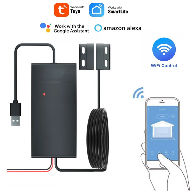 

Магнитный детектор двери гаража Tuya, умный граффити с поддержкой Wi-Fi