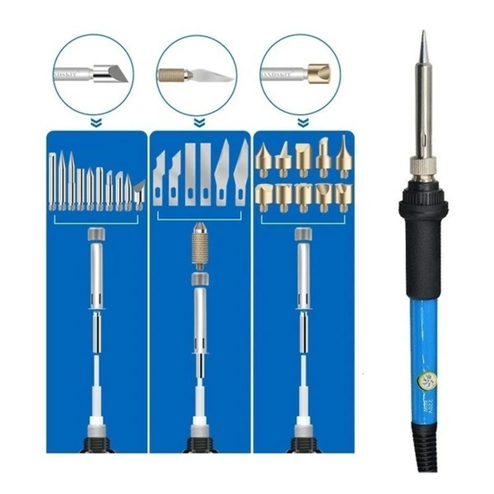 Нержавеющая сталь деревянный комплект для выжигания резьба ручка ЕС/США прочный