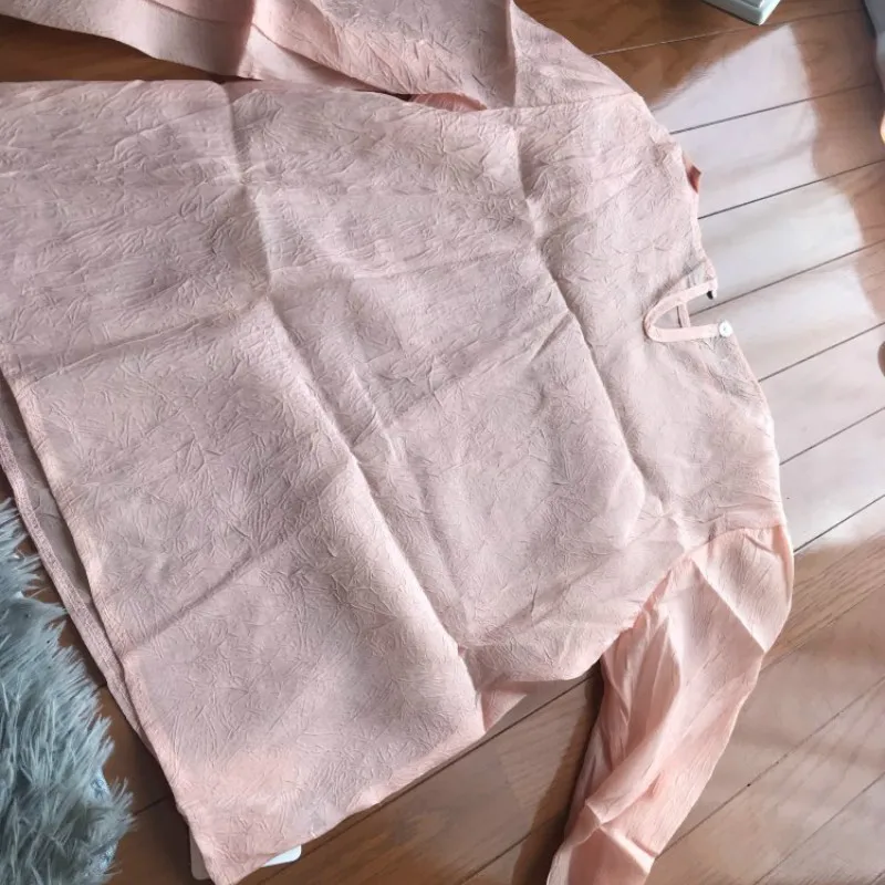 Gaganight элегантная женская блузка с длинным рукавом и круглым вырезом прозрачная