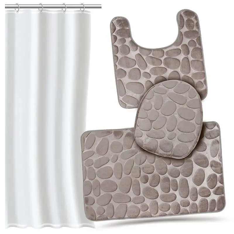 Коврик для ванной комнаты набор из 3 предметов пенопласт с эффектом памяти очень