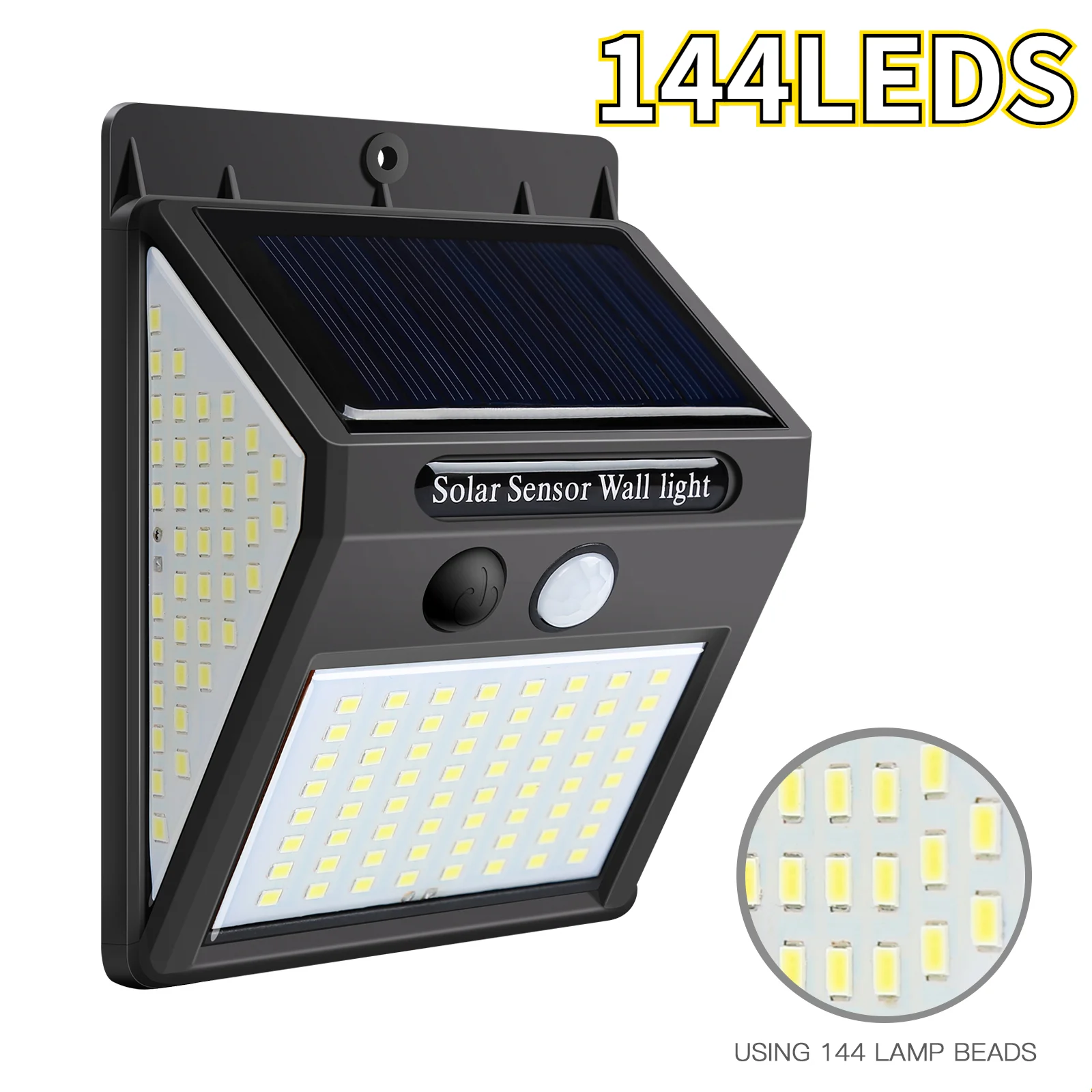 

Solar Outdoor LED Light 144Outdoor Lighting Waterproof Street Lamp LED with PIR Motion Sensor LED Exterior for Garden Lights