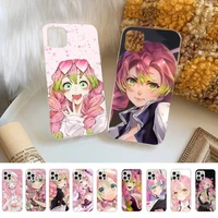 krajews mitsuri kanroji kimetsu no yaiba phone case for iphone 11 12 13 mini pro xs max 8 7 6 6s plus x 5s se 2020 xr cover