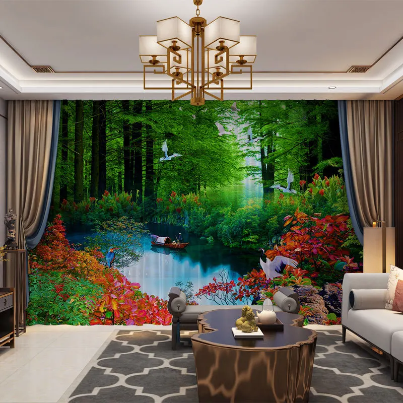 Шторы с изображением гор и пейзажа в китайском стиле занавески из натуральной