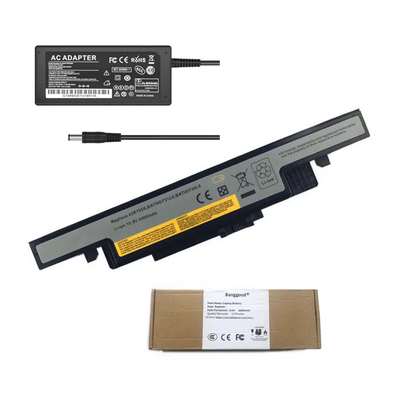 4400 мА/ч L11S6R01 L12L6E01 ноутбук батарея + 19V 3.42A AC зарядное устройство для LENOVO Y490 Y490A Y490P Y400