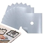 4 шт.компл. многоразовая плита горелки чехлы с антипригарным покрытием плита горелки пленка коврик чистой вкладыш защитное покрытие для газовой плиты Кухня аксессуары