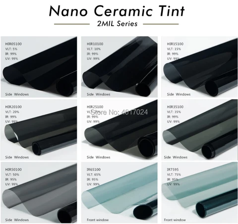 50 см x 300 см IR100 % нано-керамическая пленка супер качество высокое Термостойкое автомобильное стекло солнцезащитные тонировочные оконные пленки защитные