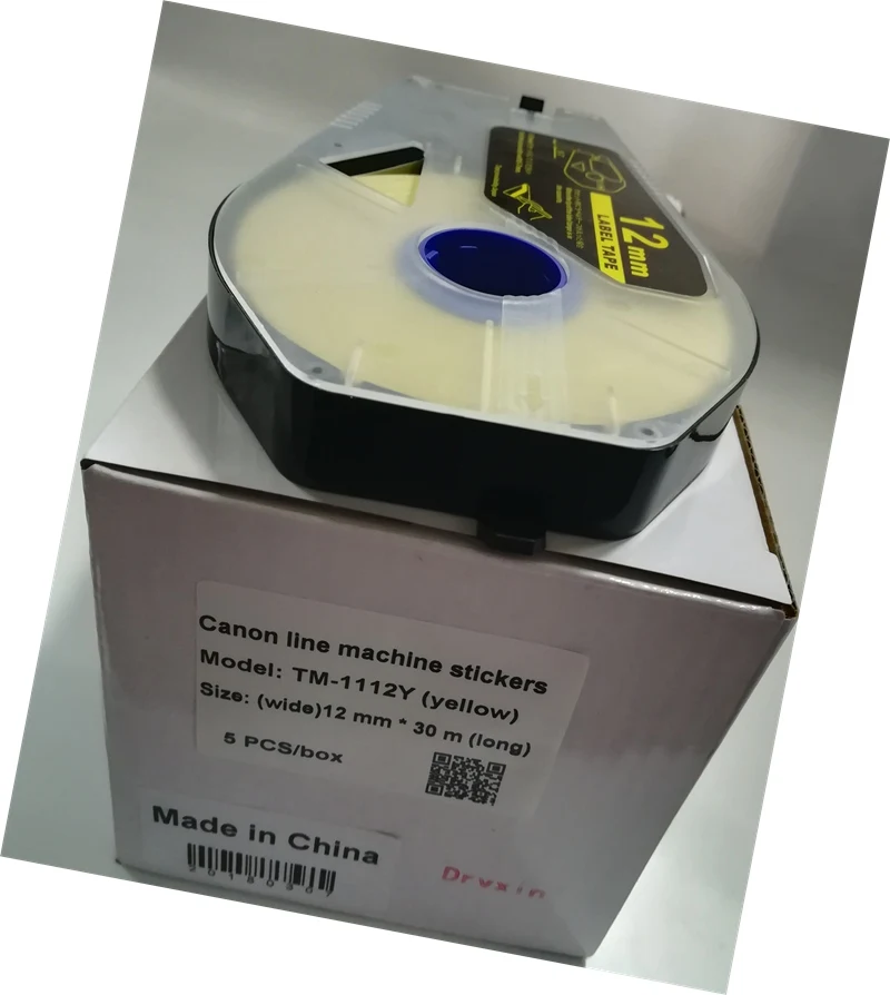 apes Label Cassette TM 1112Y(12mm+Yellow)For Ribbon Printer Cable ID mk2500 mk1500 mk2100 m 1pro IV mk2600 2500|Самоклеящаяся