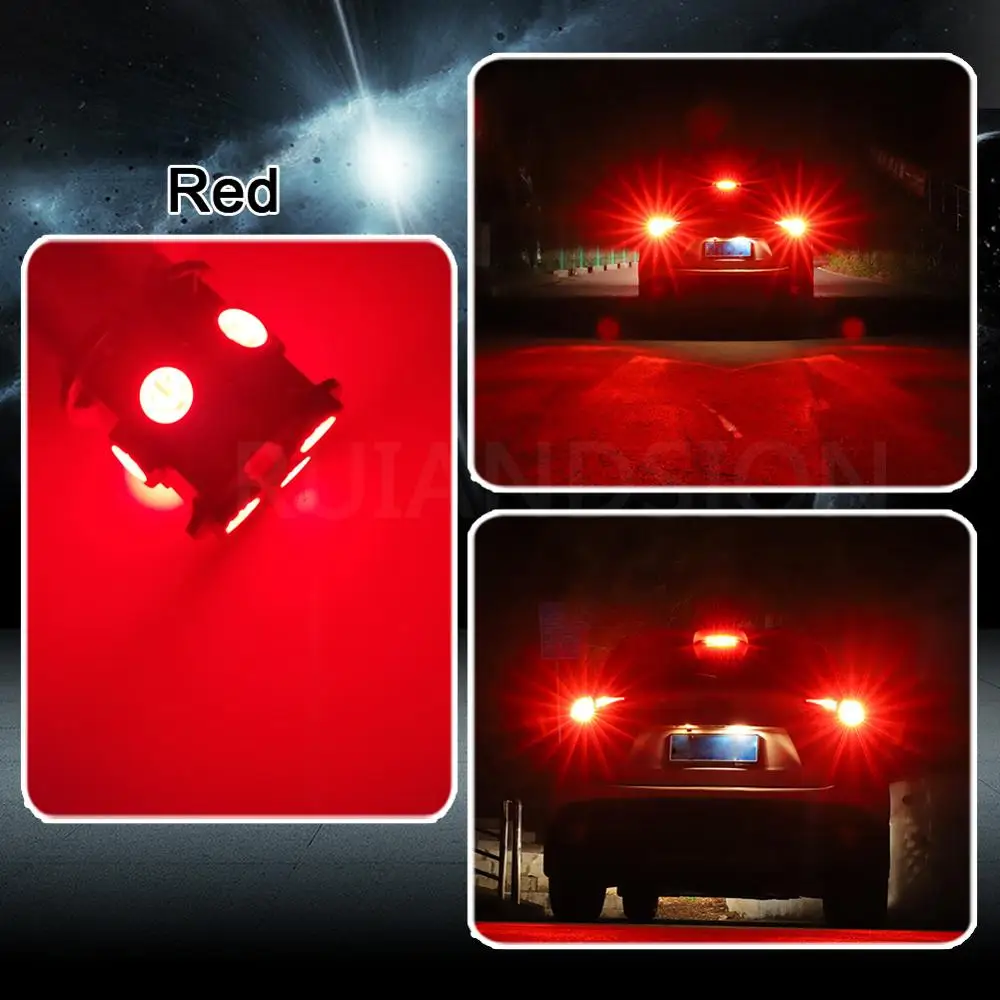 

4x 6V 12V 24V 6-30V 1156 P21W BA15D LED Bulbs for Reverse Brake Tail RV Turn Signal Position Lights Warm white 4300K/White 6000K