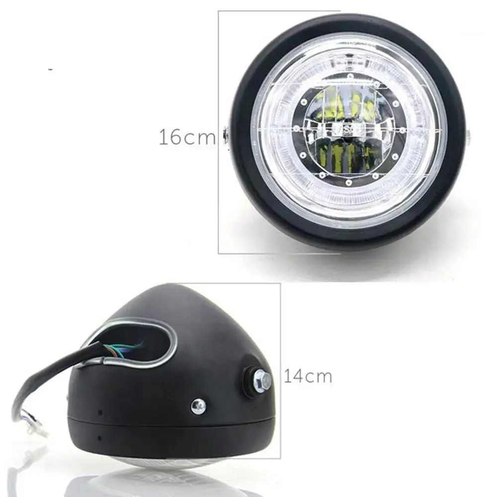 Мотоцикл Универсальный передняя фара сетка синий светодиодный Ангельские