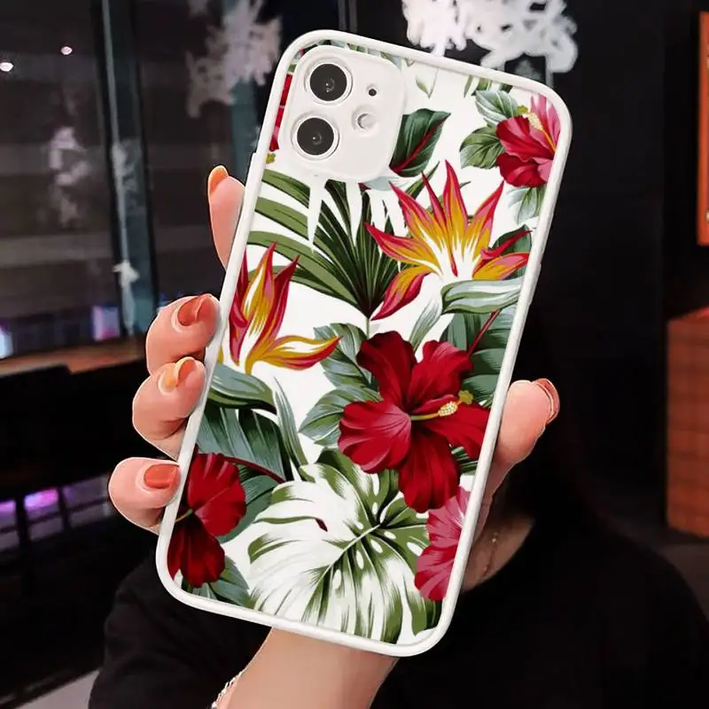 

flower rose beautiful Phone Cases Matte Transparent for iPhone 7 8 11 12 s mini pro X XS XR MAX Plus cover funda