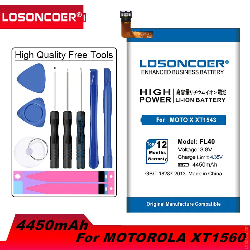 Аккумулятор LOSONCOER для Motorola Moto X 3A 4450 мАч XT1543 XT1544 XT1560 XT1561 XT1562 XT1563 XT1565|Аккумуляторы