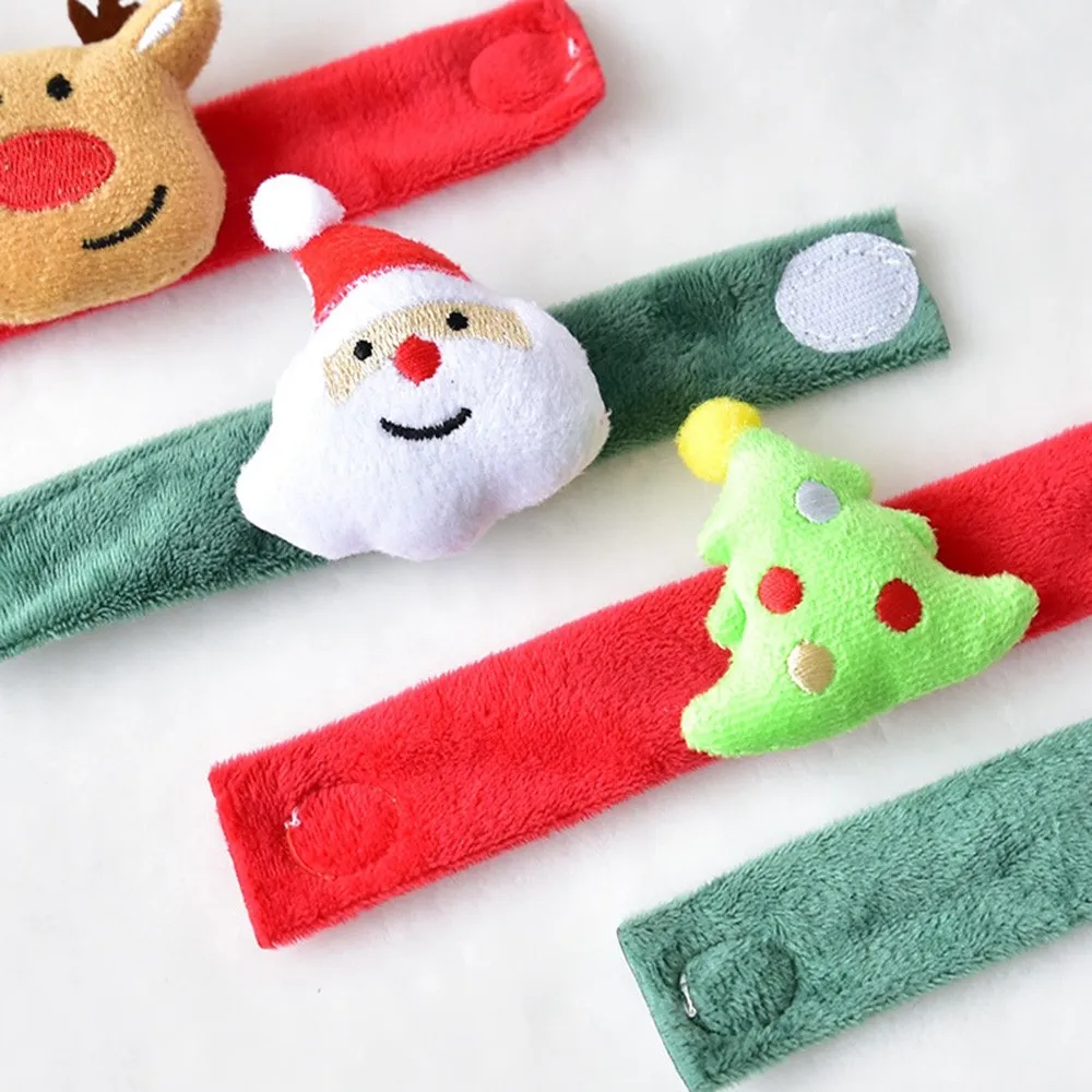 Детские браслеты плюшевые игрушки Рождественский олень снеговик дерево браслет