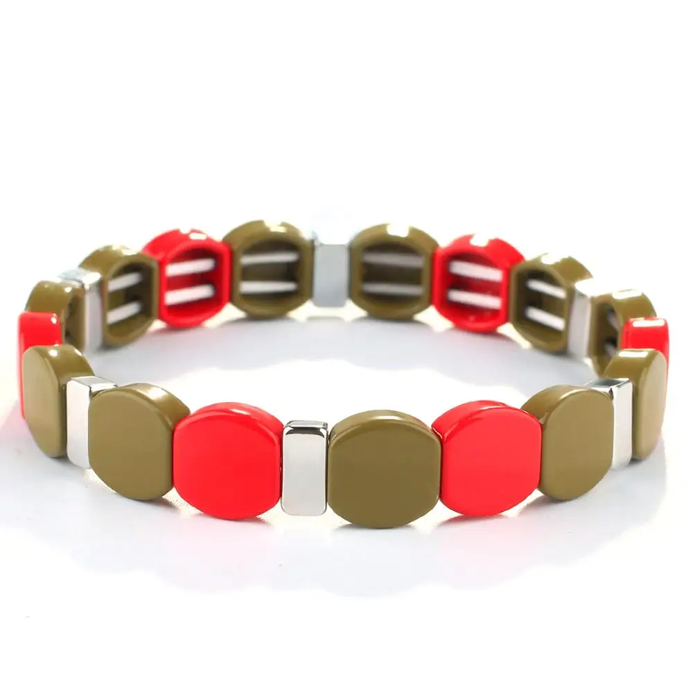 KELITCH женский эмалированный браслет ручной работы массивный широкий цвет манжета