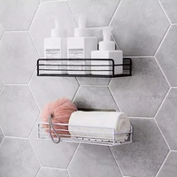 shampoo storage holder for kitchen corner bathroom accessories 12 pcs iron bathroom shelf wall mount no drilling shower room