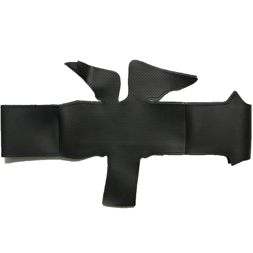 Черный ПУ Искусственная кожа рулевого колеса автомобиля крышки для Citroen C3 XR 2015 2019