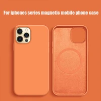 for iphones series magnetic mobile phone case iphone 12 liquid silicone iphone 11 pro magnetic suction case 11promax soft case