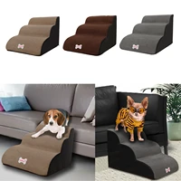 pet stairs for dog and cat climbing bed and couch dog steps 3 step ladder staircase indoor ramp corduroy washable