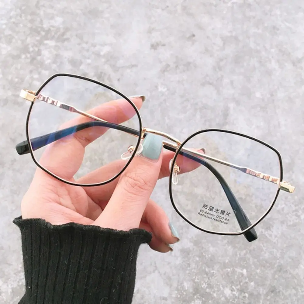 

Women Portable Eye Protection Durable Oversized Eyeglasses Ultra Light Frame Anti-Blue Light Glasses Computer Goggles