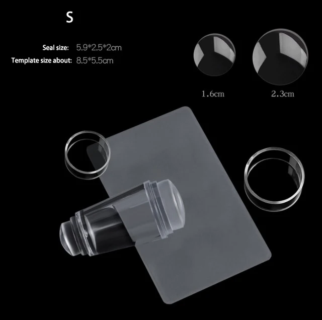 Stamp For French Nails Soft Silicone Nail With Cap Clear Molds Tips Stencils Plates Painting Manicure Tools | Красота и здоровье