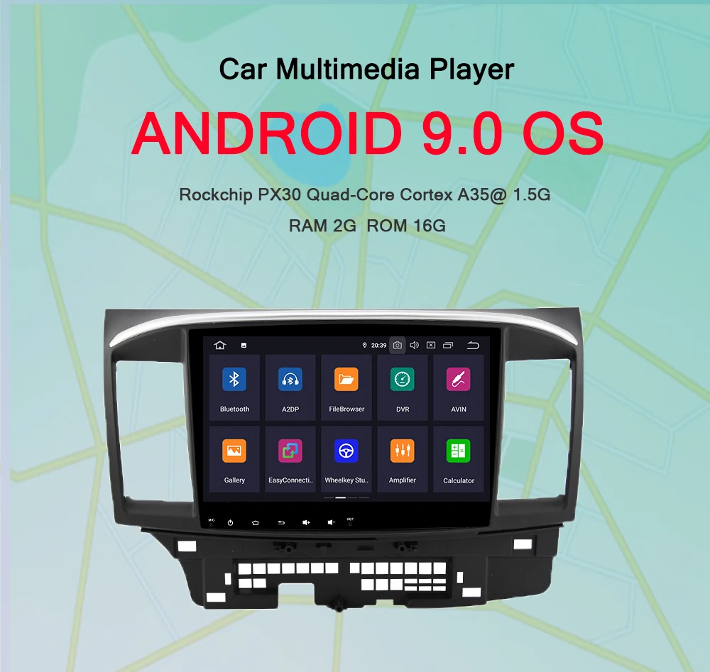 Автомобильный мультимедийный плеер AUTOTOP 10," 2din Android 9,0 для Mitsubishi Lancer Galant Fortis, автомагнитола RDS, Wifi, Mirrorlink, BT, без DVD