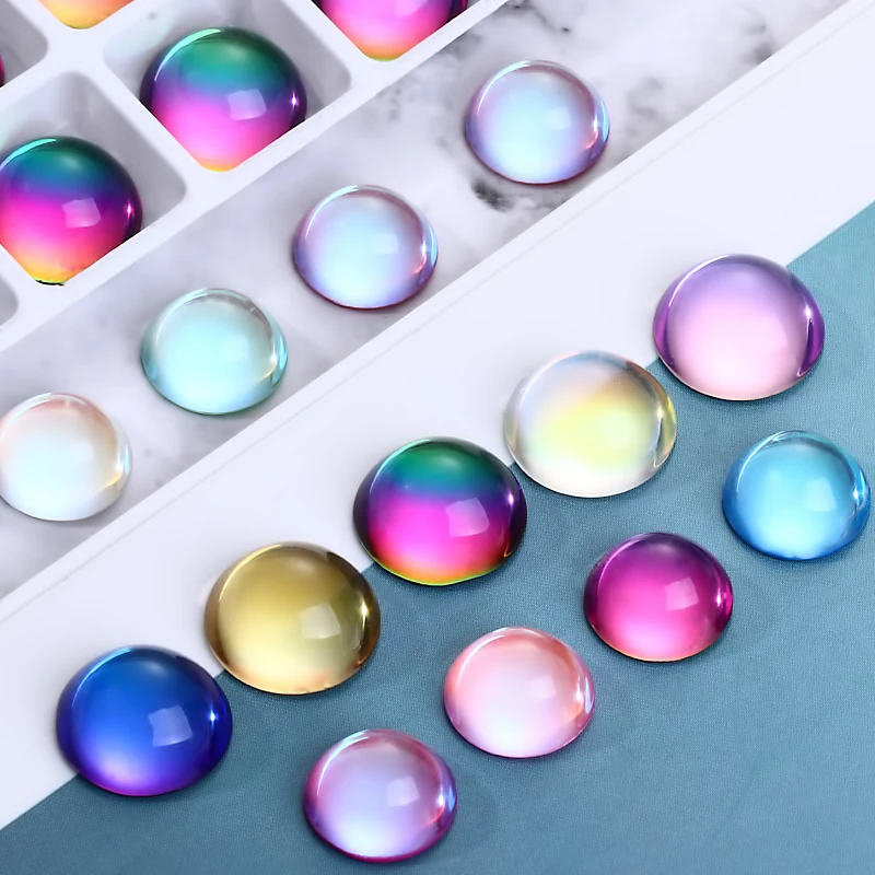 2020 K9 стеклянные плоские задней части без отверстий гладкие круглые хрустальные