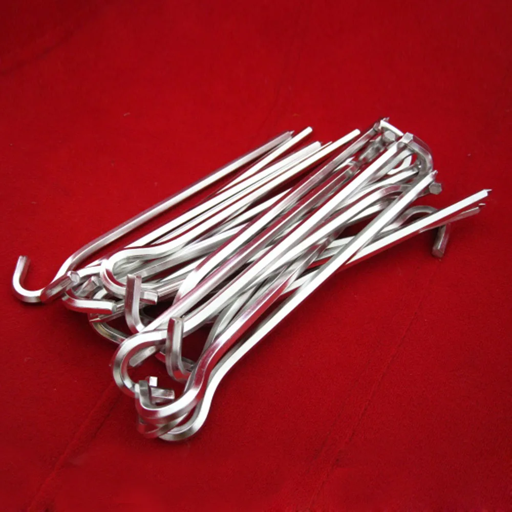 10 шт. 18 см Открытый Кемпинг походная палатка из алюминиевого сплава колышки крюк