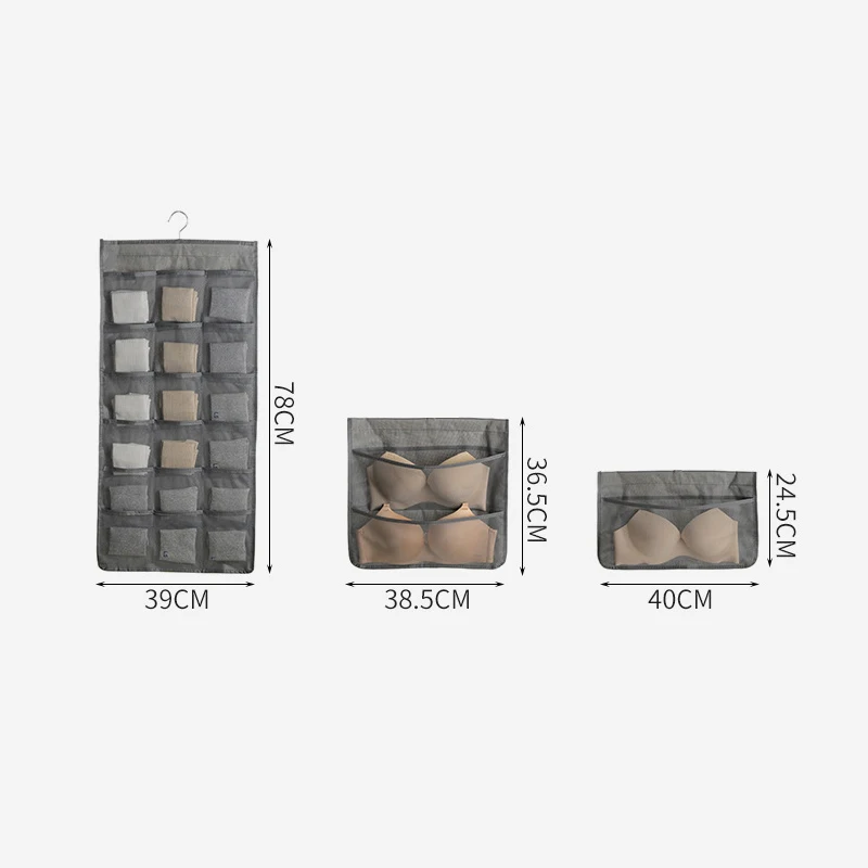 

Double-sided Mesh Wardrobe Storage Hanging Organizers For Underwear Bra Socks Necktie Folding Closet Clothing Rack Hanger 2021
