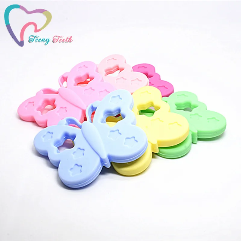Teeny Teeth 10 шт конфеты цвета силиконовые бабочки Прорезыватель игрушки бабочка