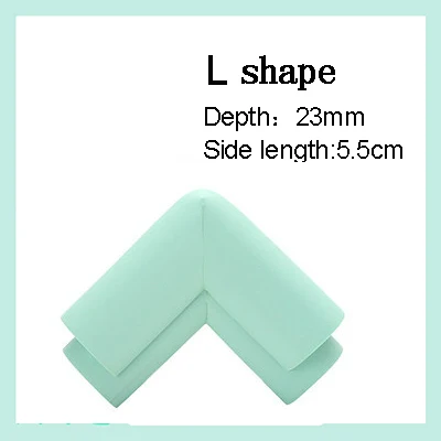Light Green L shape 4 шт./партия, детский силиконовый стол, угол стола, край, накладка на углы, безопасная защита для детей, защита от детей - Цвет: Light Green L shape