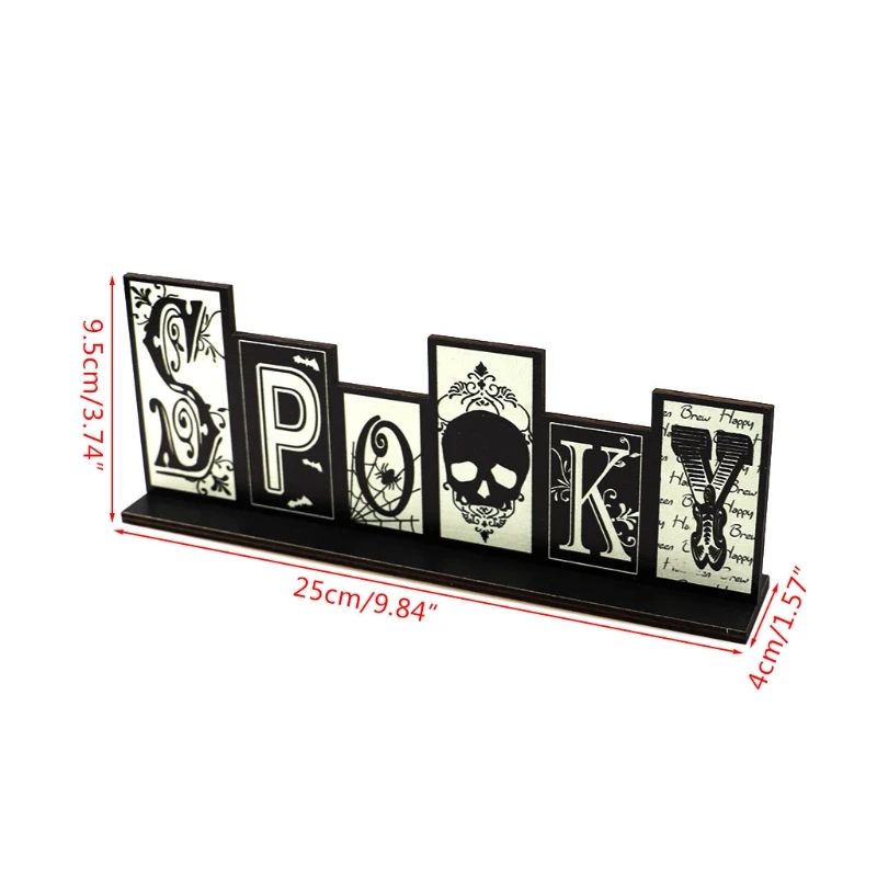 Деревянные настольные украшения в виде черепа Хэллоуина паутины креативный