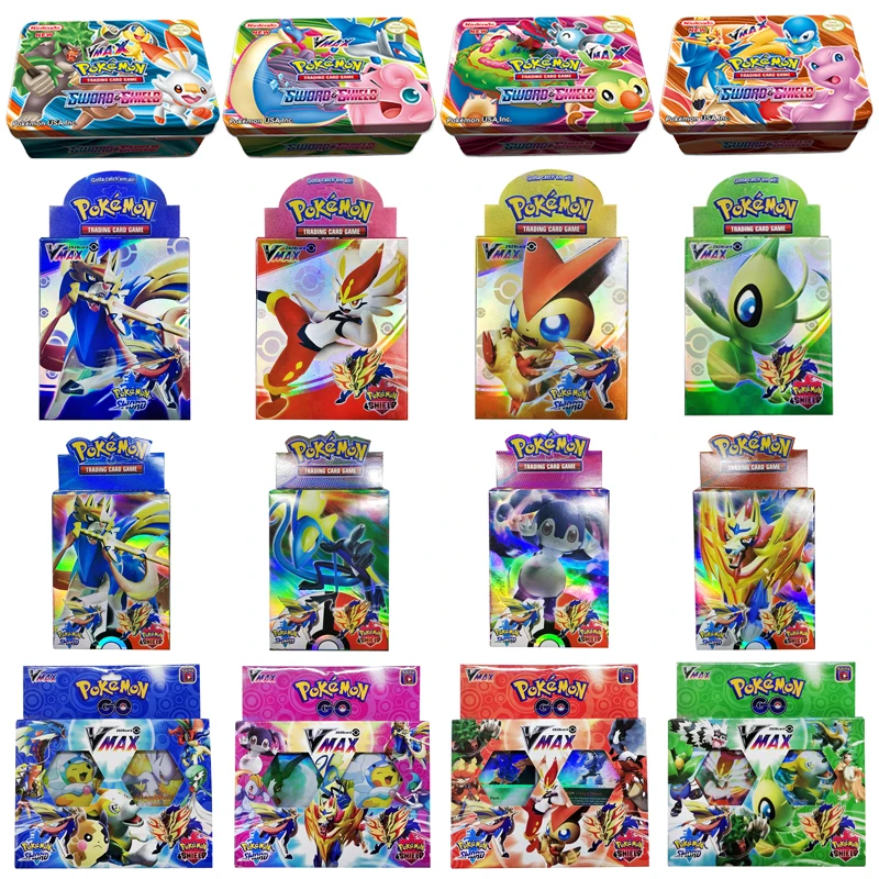 42 шт./железный ящик VMAX меч и щит карты покемона игра Боевая карточка торговые