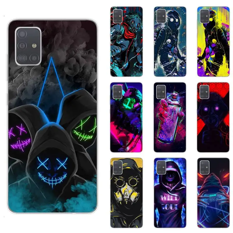 

Cartoon Art Cool Graffiti Boys Phone Case For Samsung S5 S6 S7 S8 S9 S10 S20 plus lite A51 A71 A21S Transparent Cover