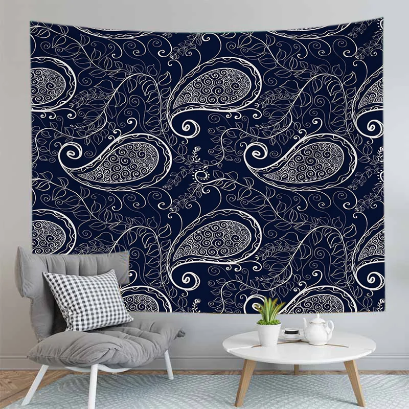 Психоделическое мультяшное одеяло индийские гобелены листья настенная