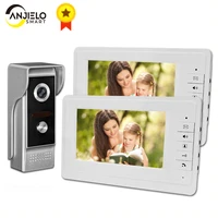 anjielosmart 7tft color wired video door phone intercom system for home indoor monitor 700tvl outdoor camera ir night vision