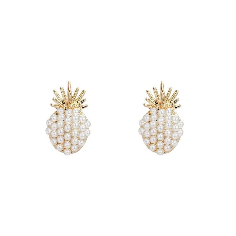 

New simple temperament high fashion S925 silver needle pineapple female earrings