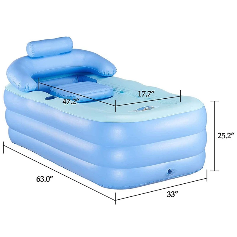 

Inflatable Bathtub Thickened Adult Bathtub Collapsible Bathtub for Small Apartment Home Inflatable Float Relaxing Swimming Pool