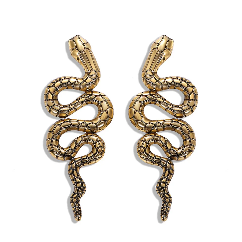 

Pendientes Boho Snake Earrings Vintage Snake Earrings For Women Fashion Long Earrings Statement Personality Earrings Brincos