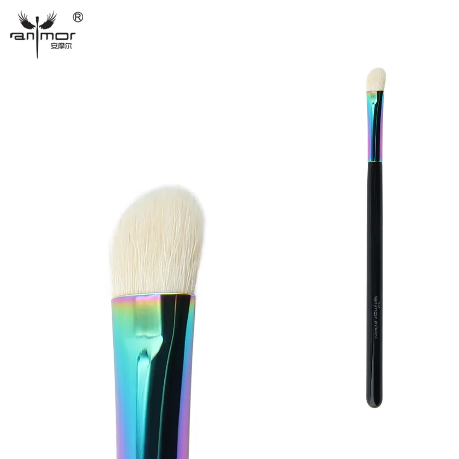 Anmor козья шерсть Угловые тени для век Кисть высокого качества глаза смешивающие