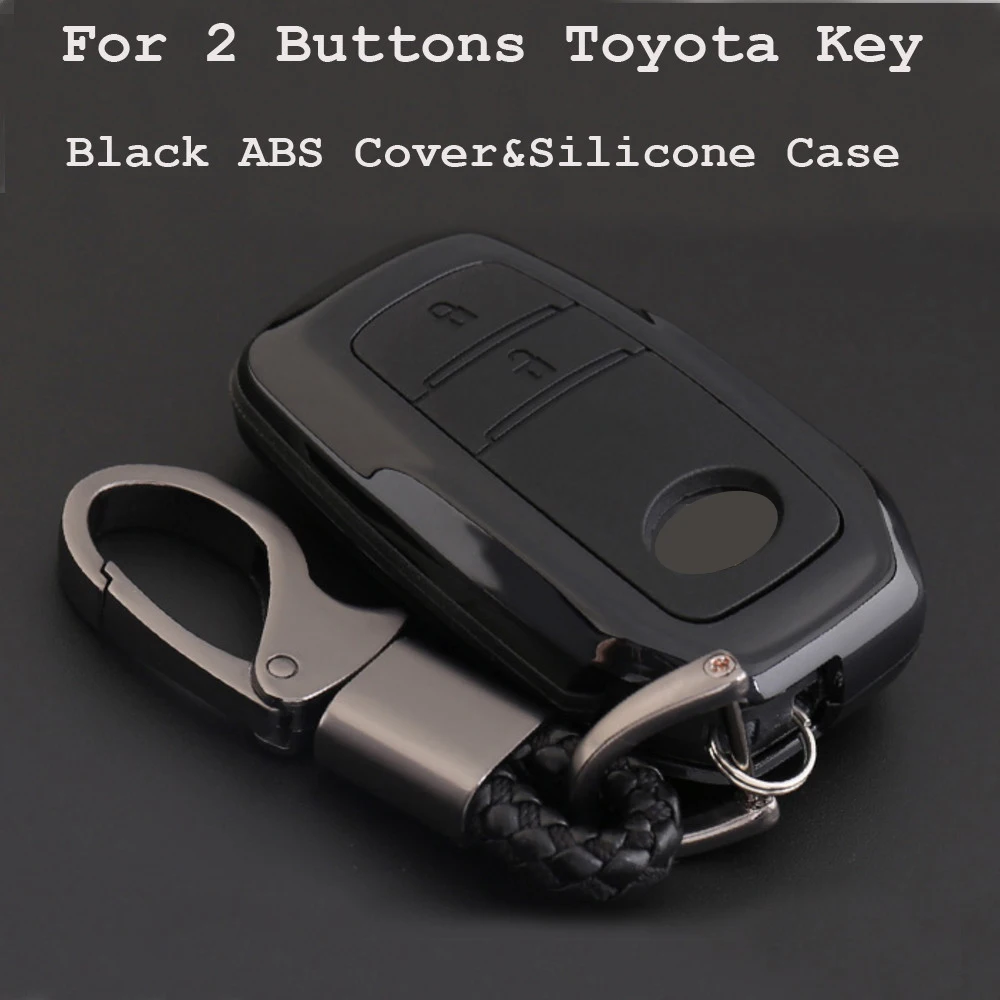 Новинка чехол для автомобильного ключа из углеродного волокна с 2 и 3 кнопками Toyota