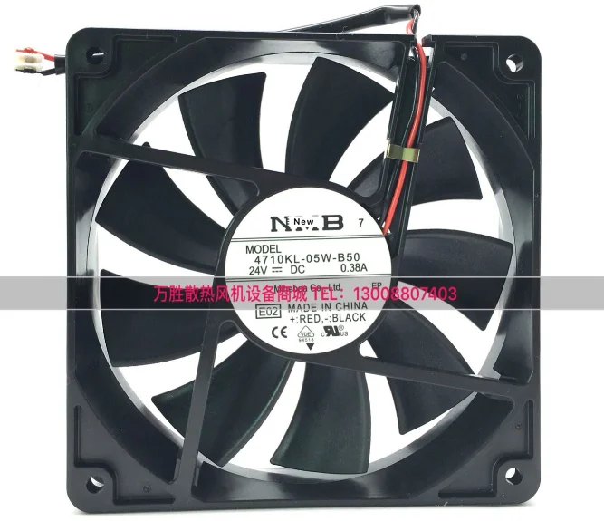 

for NMB-MAT 4710KL-05W-B50 B00 DC 24V 0.38A 120x120x25mm 2-wire Server Cooling Fan