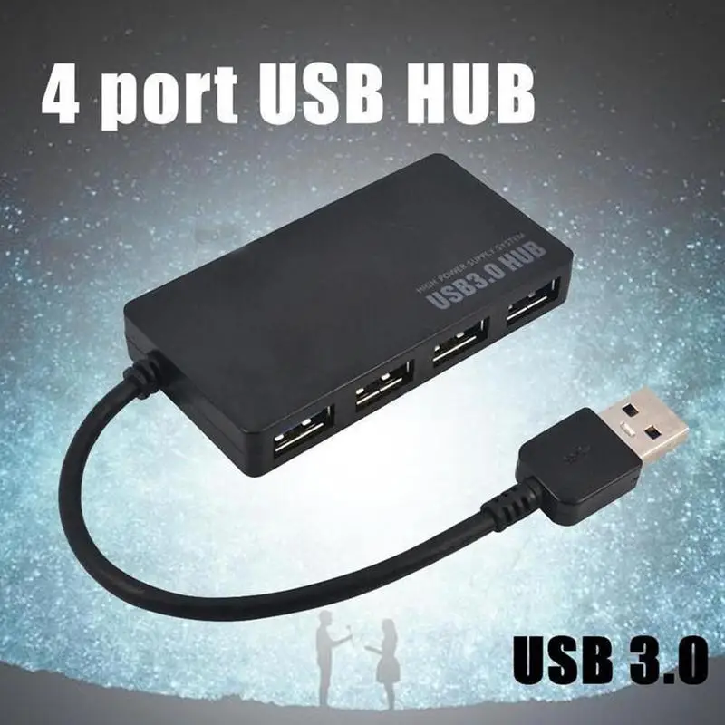 

Разветвитель концентратора USB usb-хаб, 4 порта 3,0, 5G Мбит/с, для ноутбуков, настольных ПК, компьютеров, Windows 7/8