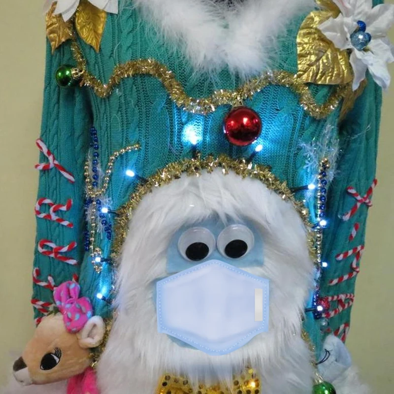 

Christmas Snowman Sweater 3D Long Sleeve V-Neck Sweater for Party Christmas Cosplay BMF88