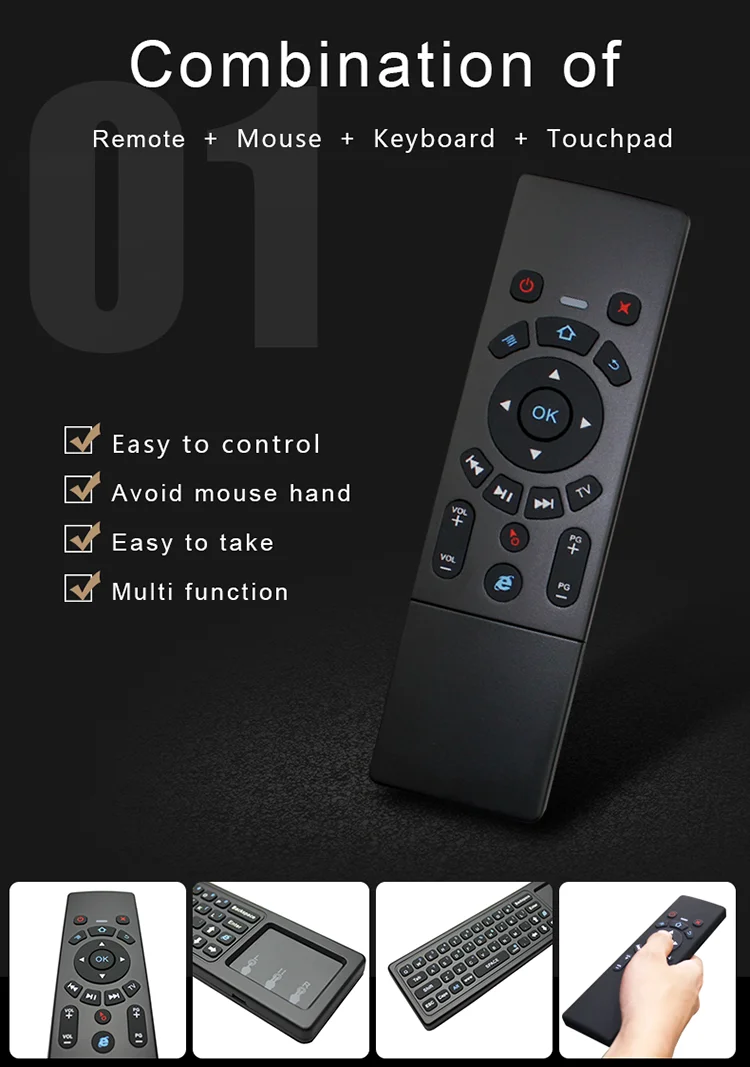 T6 2 4G Fly mouse мини беспроводная клавиатура airmouse с тачпадом 3 гироскоп Gsensor ИК пульт