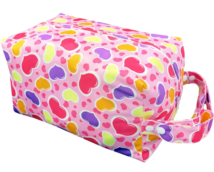 Baby Diaper Pods Reusable Waterproof Fashion Prints Wet/Dry Cloth Wet Bag Mum'S Storage Travel Nappy Bag  27*18*16cm