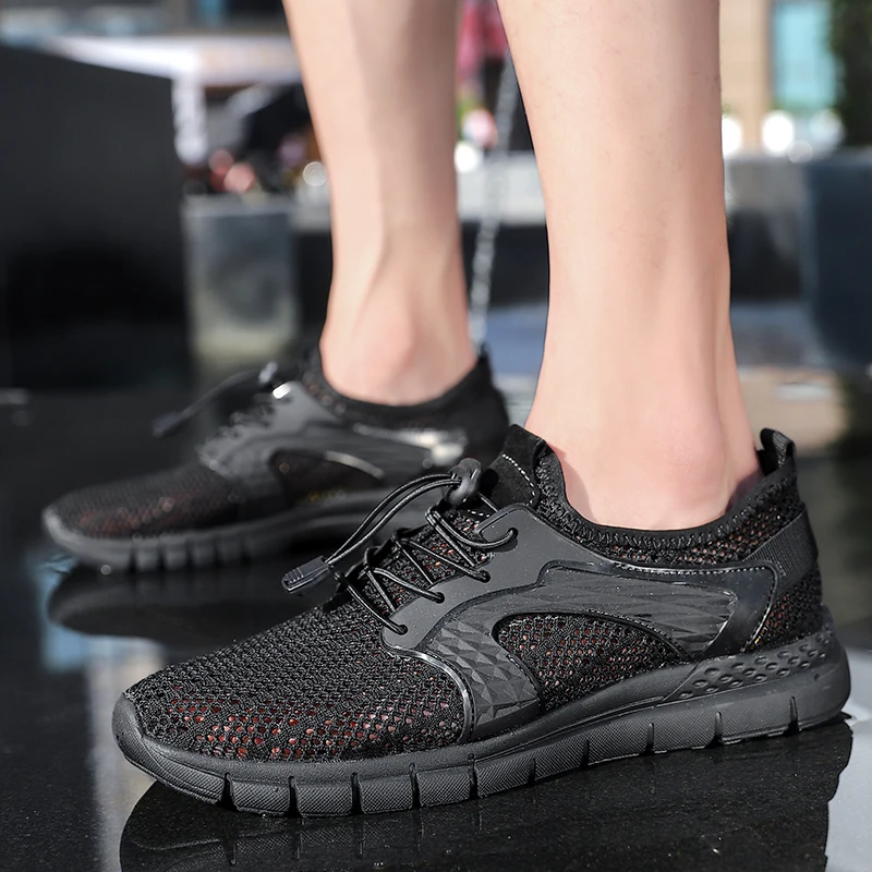 

Sapatos Casual Mens Casual Shoes Slip On Sneakers Men Lightweight Fashion Summer Mesh Red For Sports Man Leisure Sneaker