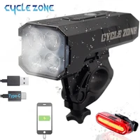 4 led type c rechargeable bike headlight 5200mah super bright bike front light 7 modes waterproof cycling safety bicycle lights