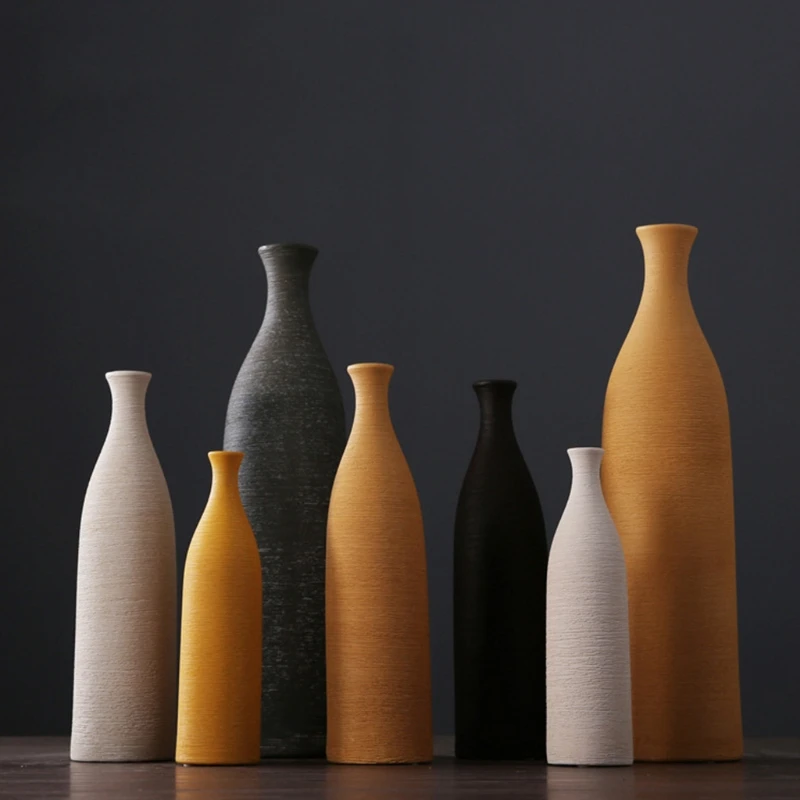 

Ceramic Modern Vase for Home Decor, Handmade Geometric Decorative Vases for Mantel, Living Room, Kitchen, Bedroom Decoration